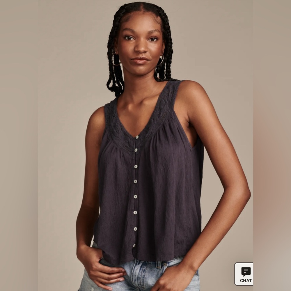 Lucky Brand Women’s Lace-Trim Tank Top